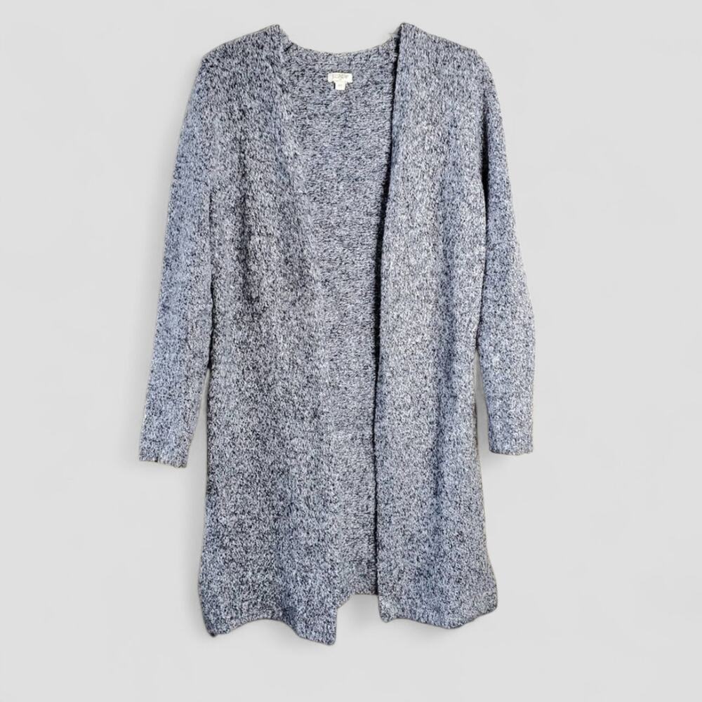J Crew longline marled knit Wool long oversized open front cardigan XXS